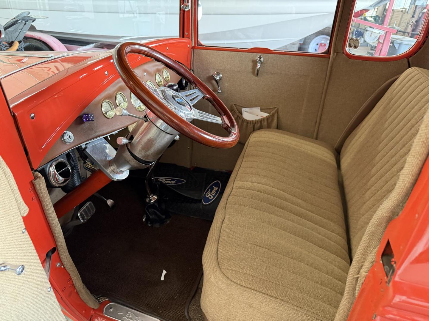 1930 Orange Ford A , located at 2190 Hwy 95, Bullhead City, AZ, 86442, (928) 704-0060, 0.000000, 0.000000 - 1930 Ford Model A custom. 350 chevy small block engine. hot rod Turbo 350 automatic transmission. 8 in ford rear end . QA1 rear coil over suspensin billstein front shocks. new battery, plugs carbeurator. vintage air conditioning. on consignment. arizona title $29900 or best offer. - Photo#4