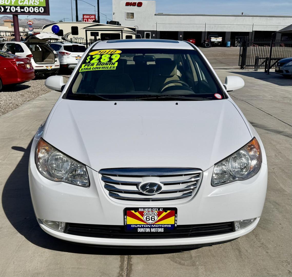 2010 White Hyundai Elantra GLS (KMHDU4AD1AU) with an 2.0L L4 DOHC 16V engine, located at 2190 Hwy 95, Bullhead City, AZ, 86442, (928) 704-0060, 0.000000, 0.000000 - Photo#4