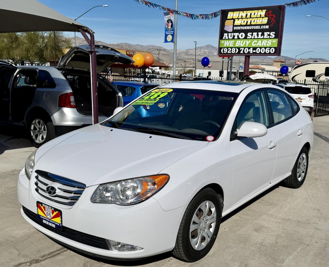 2010 White Hyundai Elantra GLS (KMHDU4AD1AU) with an 2.0L L4 DOHC 16V engine, located at 2190 Hwy 95, Bullhead City, AZ, 86442, (928) 704-0060, 0.000000, 0.000000 - Photo#1
