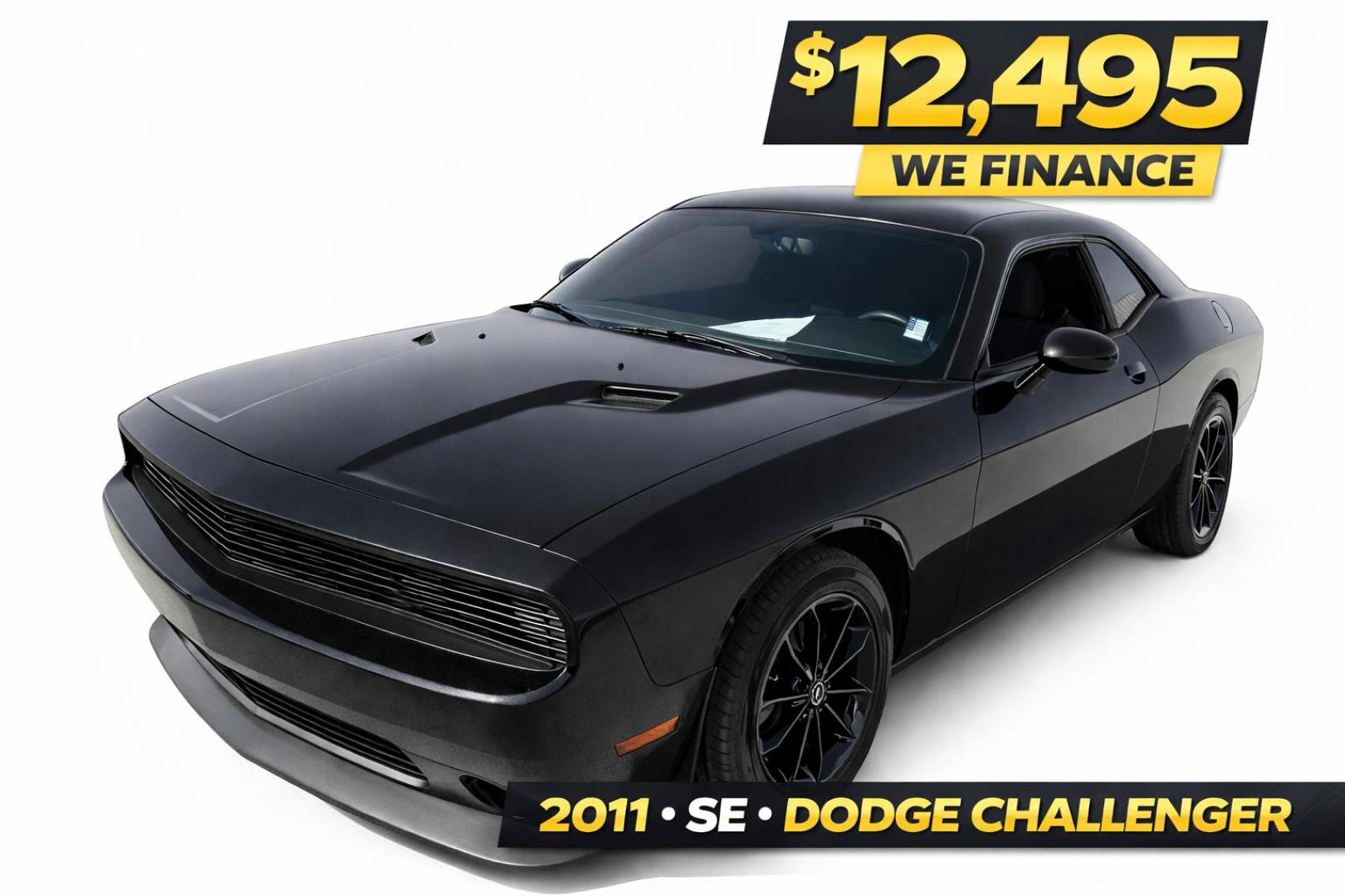 2011 Black Dodge Challenger SE (2B3CJ4DG0BH) with an 3.6L V6 DOHC 24V engine, 4-Speed Automatic transmission, located at 2190 Hwy 95, Bullhead City, AZ, 86442, (928) 704-0060, 0.000000, 0.000000 - Brand new tires. Free warranty. IN house financing available. - Photo#0