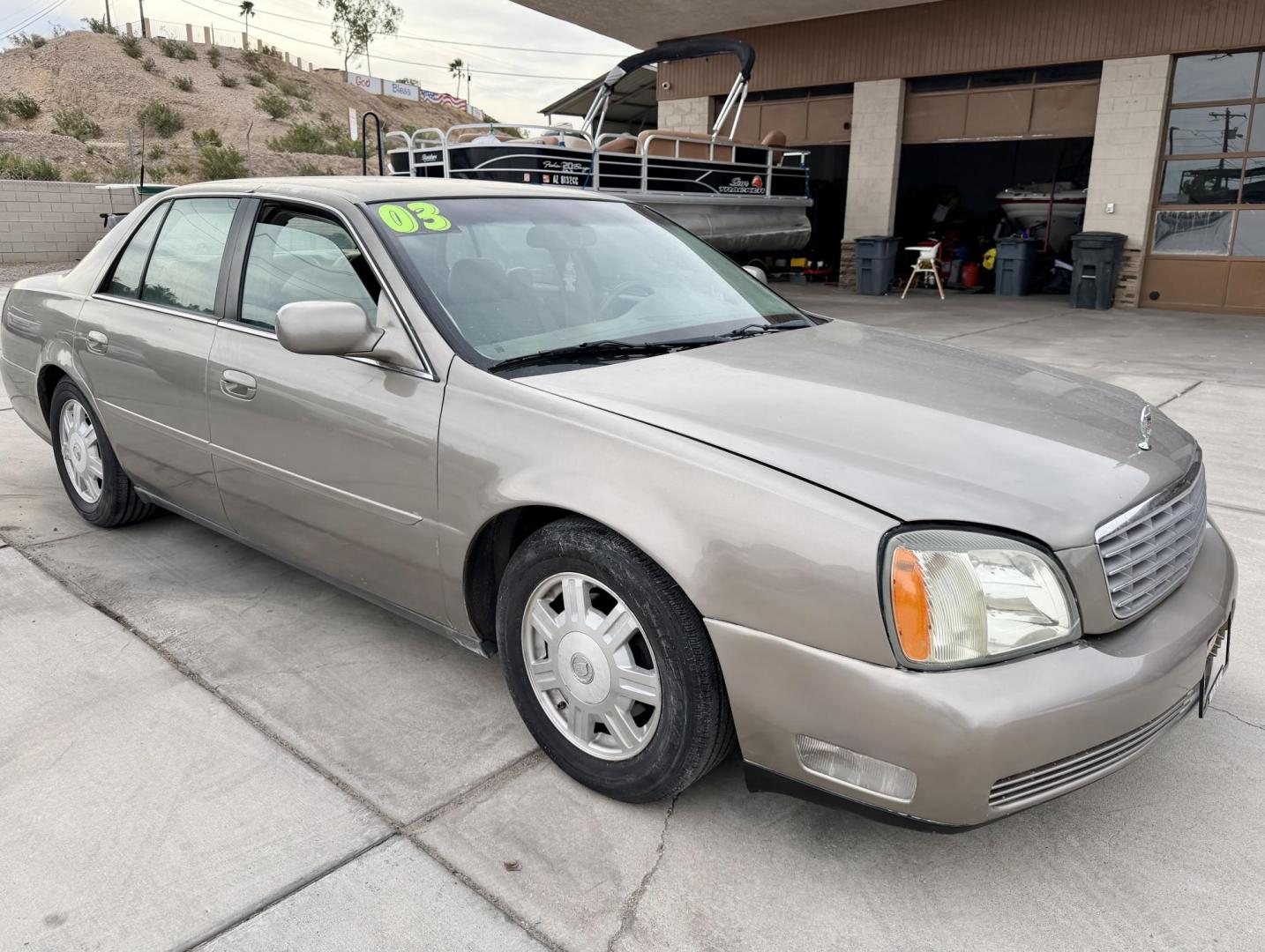 2003 Bronze Cadillac Deville Sedan (1G6KD54Y83U) with an 4.6L V8 DOHC 32V engine, 4-Speed Automatic Overdrive transmission, located at 2190 Hwy 95, Bullhead City, AZ, 86442, (928) 704-0060, 0.000000, 0.000000 - Photo#1