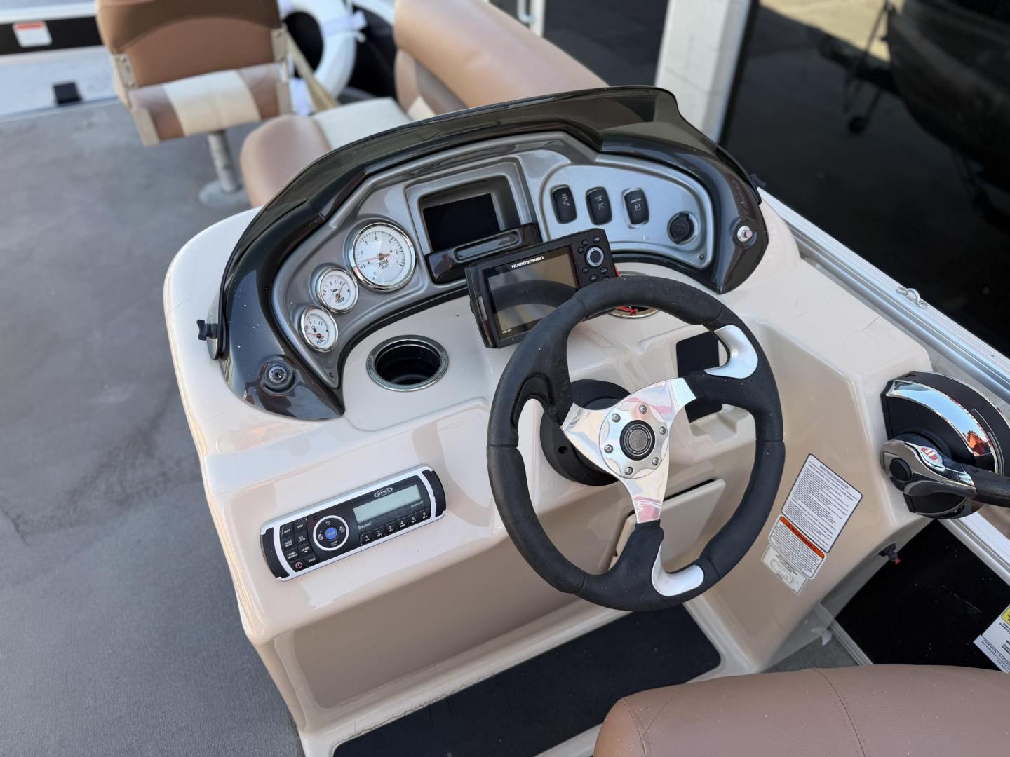 2016 sun Tracker 20 DXL fishin barge , located at 2190 Hwy 95, Bullhead City, AZ, 86442, (928) 704-0060, 0.000000, 0.000000 - On consignment. 2016 Sun Tracker 20ft fishin barge. Super clean. recently serviced. livewill fish finder, bimini top. full enclosed cover included. runs great. extra seating. 60 hp mercruiser 4 stroke engine. pole holders.4 seperate chairs. removeable table. full custom boat cover. elderly owned. f - Photo#12