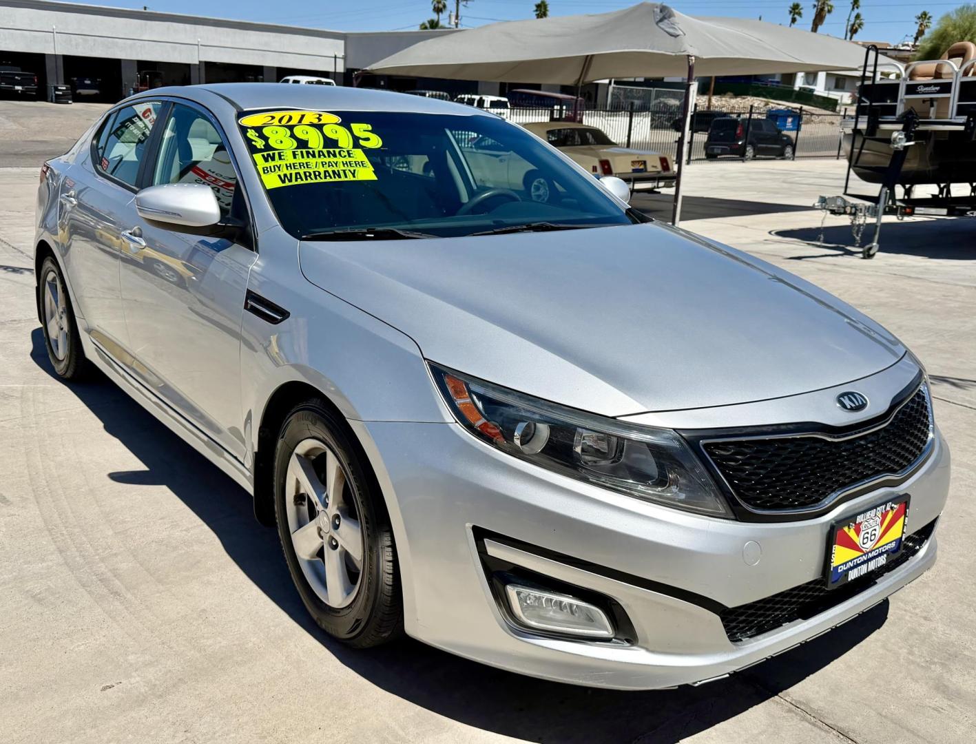 2014 Kia Optima LX (KNAGM4A73E5) with an 2.4L L4 DOHC 16V engine, 6-Speed Automatic transmission, located at 2190 Hwy 95, Bullhead City, AZ, 86442, (928) 704-0060, 0.000000, 0.000000 - Photo#0