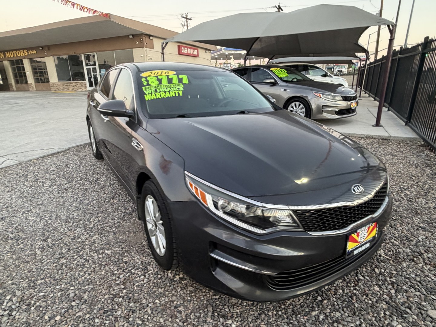 2016 Charcoal Kia Optima , located at 2190 Hwy 95, Bullhead City, AZ, 86442, (928) 704-0060, 0.000000, 0.000000 - 2016 Kia optima LX . 2.4 i4 engine . Newer engine recently installed with warranty only 80k on engine . Complete safety and serviced .- Photo#6