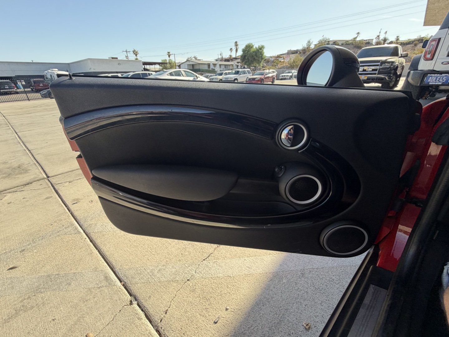2013 ruby red Mini Cooper Base (WMWSY1C57DT) with an 1.6L L4 DOHC 16V TURBO engine, located at 2190 Hwy 95, Bullhead City, AZ, 86442, (928) 704-0060, 0.000000, 0.000000 - automatic convertible. great running cool car.- Photo#8