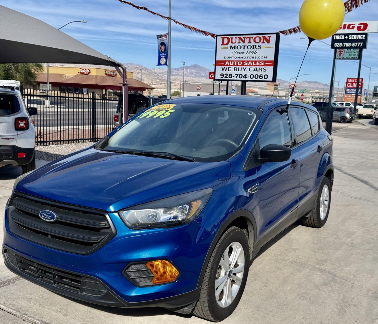 2018 Blue Ford Escape S FWD (1FMCU0F73JU) with an 2.5L L4 DOHC 16V engine, 6A transmission, located at 2190 Hwy 95, Bullhead City, AZ, 86442, (928) 704-0060, 0.000000, 0.000000 - 1 owner arizona car. free carfax.- Photo#10