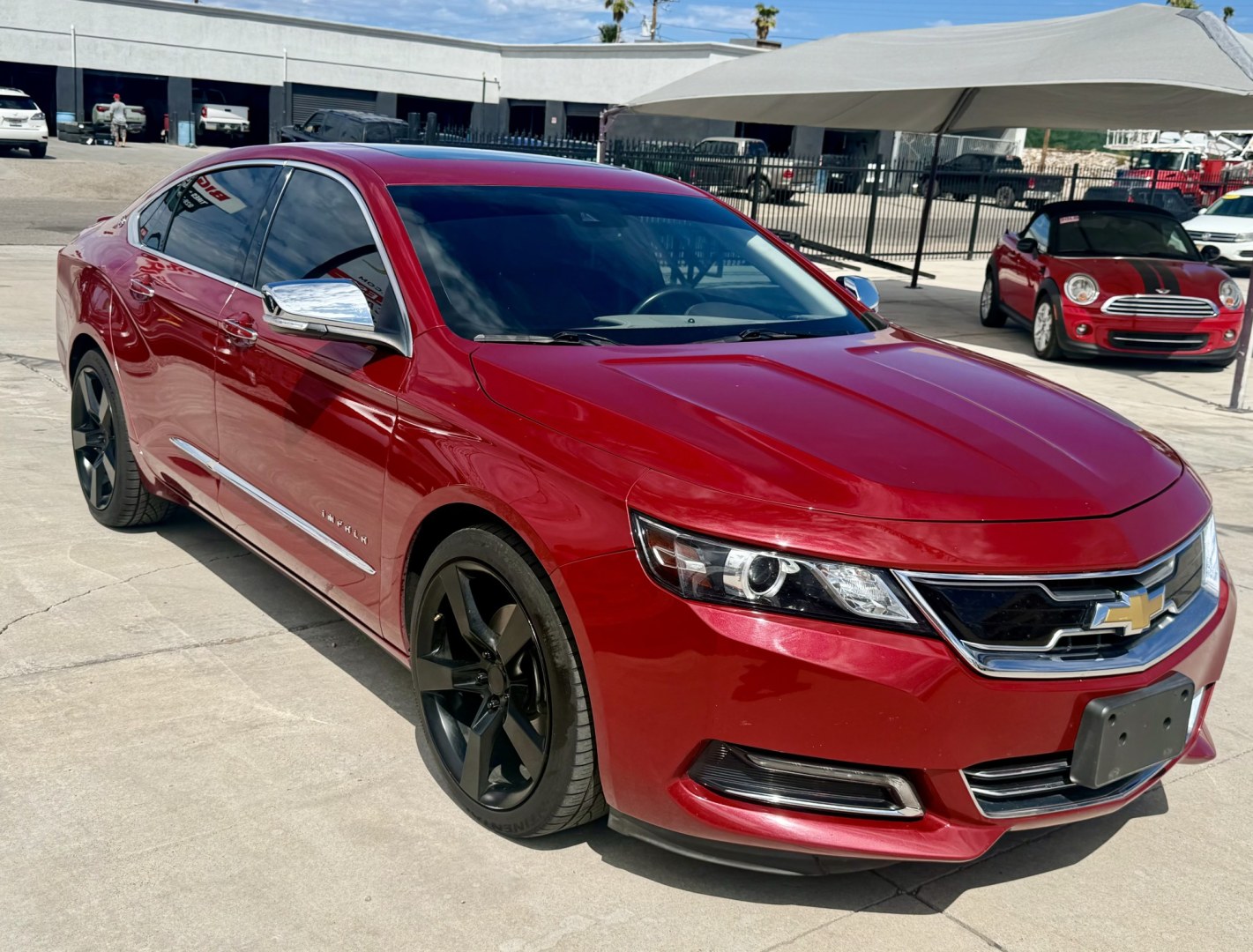 2015 Burgundy Chevrolet Impala ltz , located at 2190 Hwy 95, Bullhead City, AZ, 86442, (928) 704-0060, 0.000000, 0.000000 - 2015 Chevrolet impala LTZ. 1 family has owned since new . 3,5 v6 leather loaded custom wheels super. Bluetooth , backup camera . Az title- Photo#4