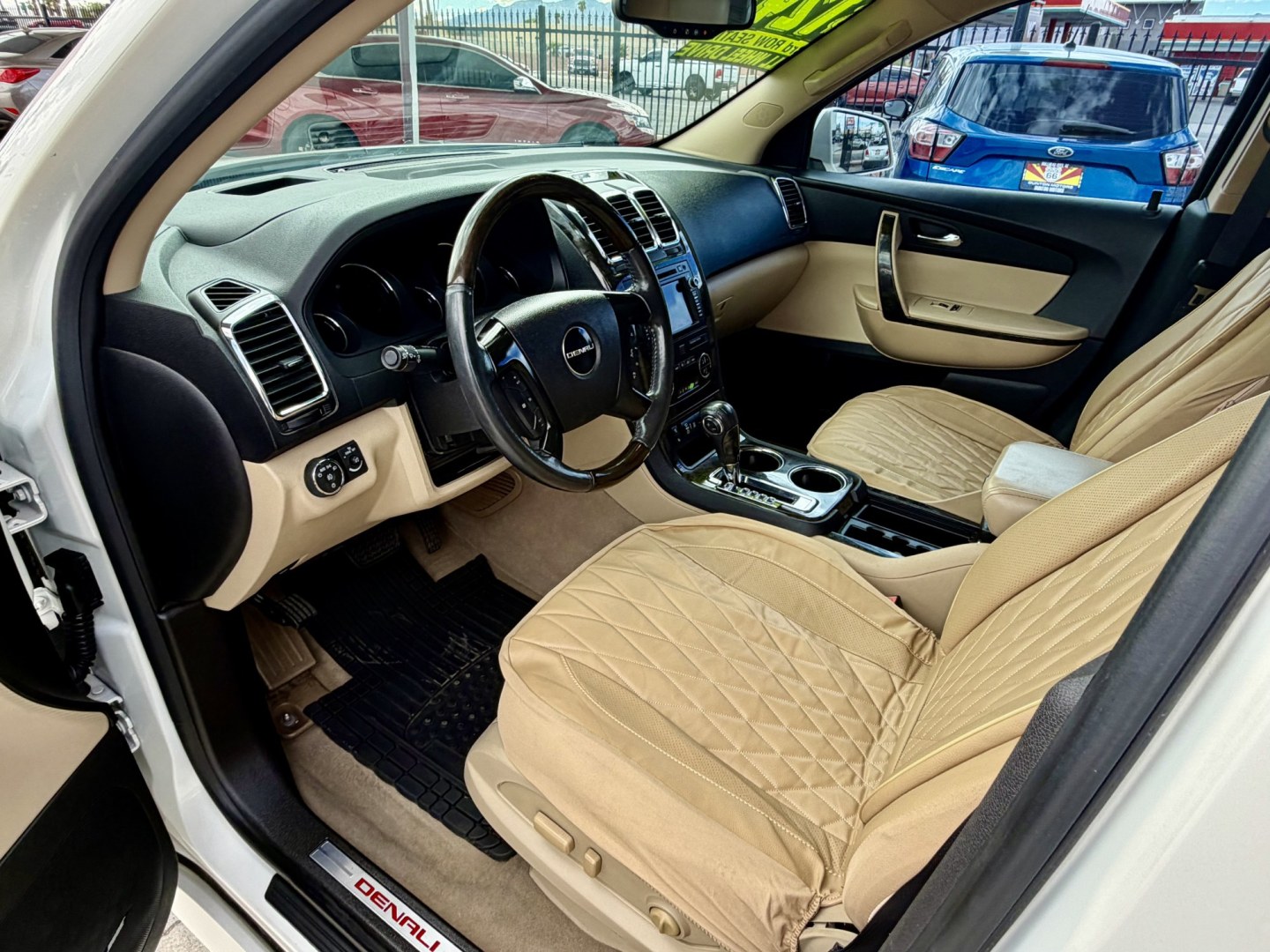 2012 White GMC Acadia Denali FWD (1GKKRTED4CJ) with an 3.6L V6 DOHC 24V engine, 6A transmission, located at 2190 Hwy 95, Bullhead City, AZ, 86442, (928) 704-0060, 0.000000, 0.000000 - 2012 GMC Acadia Denali. fully loaded .3rd row leatherk moonroof, backup camera, bluetooth, dual rear tv's with dvd player. michelin tires. completely serviced. In house financing available. loaded we finance. Free carfax, free warranty.- Photo#10